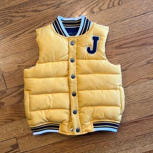 Janie and Jack Yellow Puffer Vest